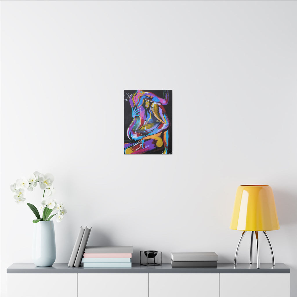 'Last Weekend' - Abstract Colorful Sensual Canvas Print — Matte Stretched Wall Art