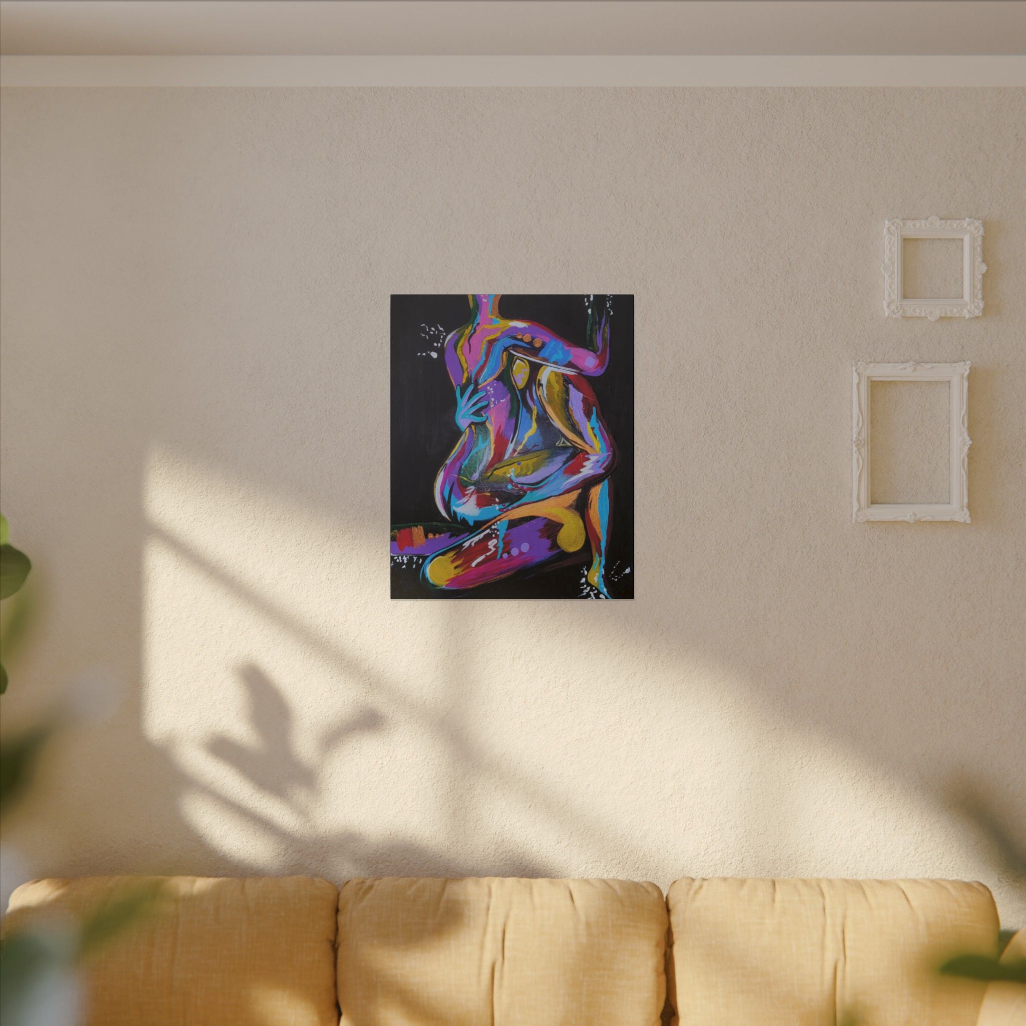 'Last Weekend' - Abstract Colorful Sensual Canvas Print — Matte Stretched Wall Art