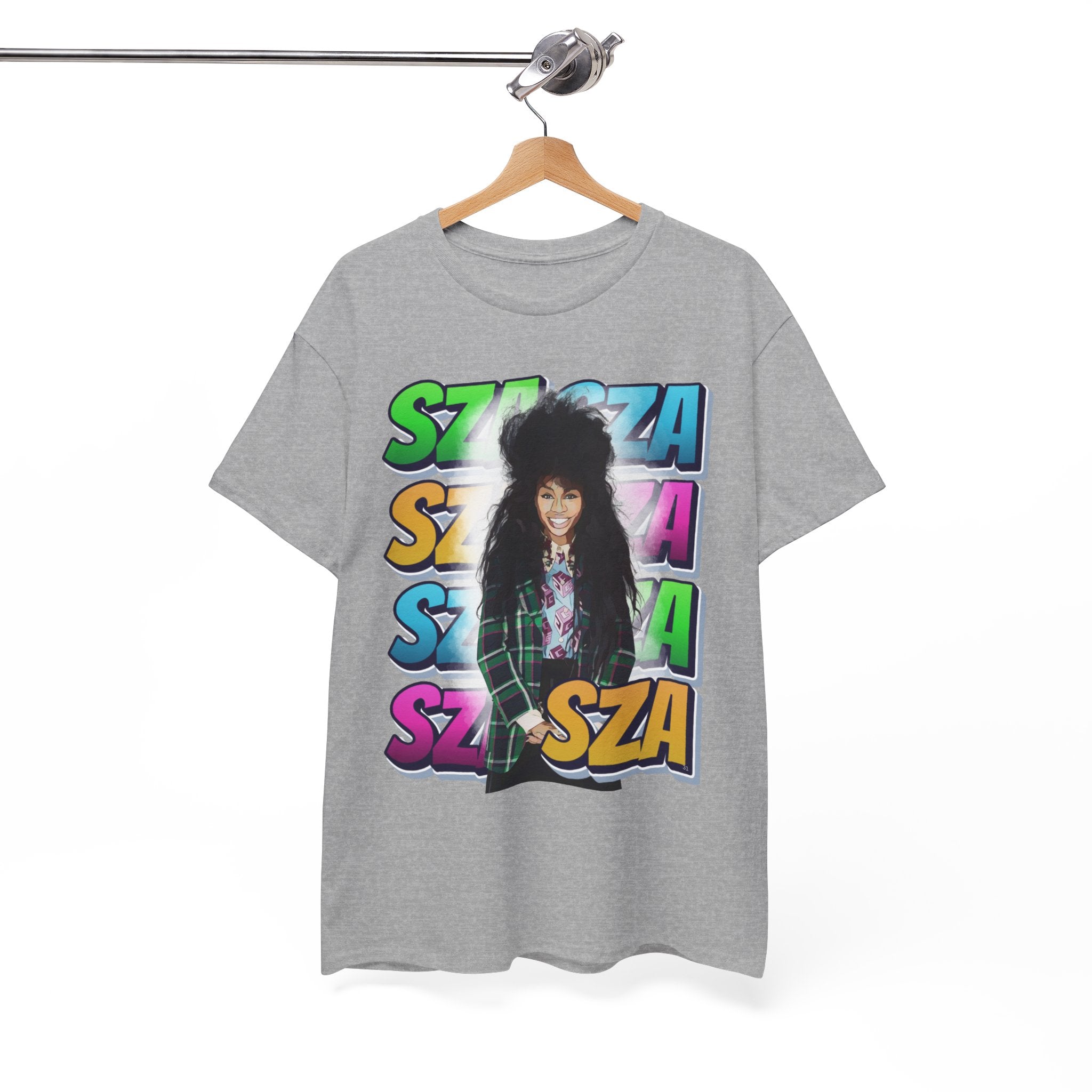 Sza Portrait Graphic Tee — Colorful Retro SZA Fan Shirt