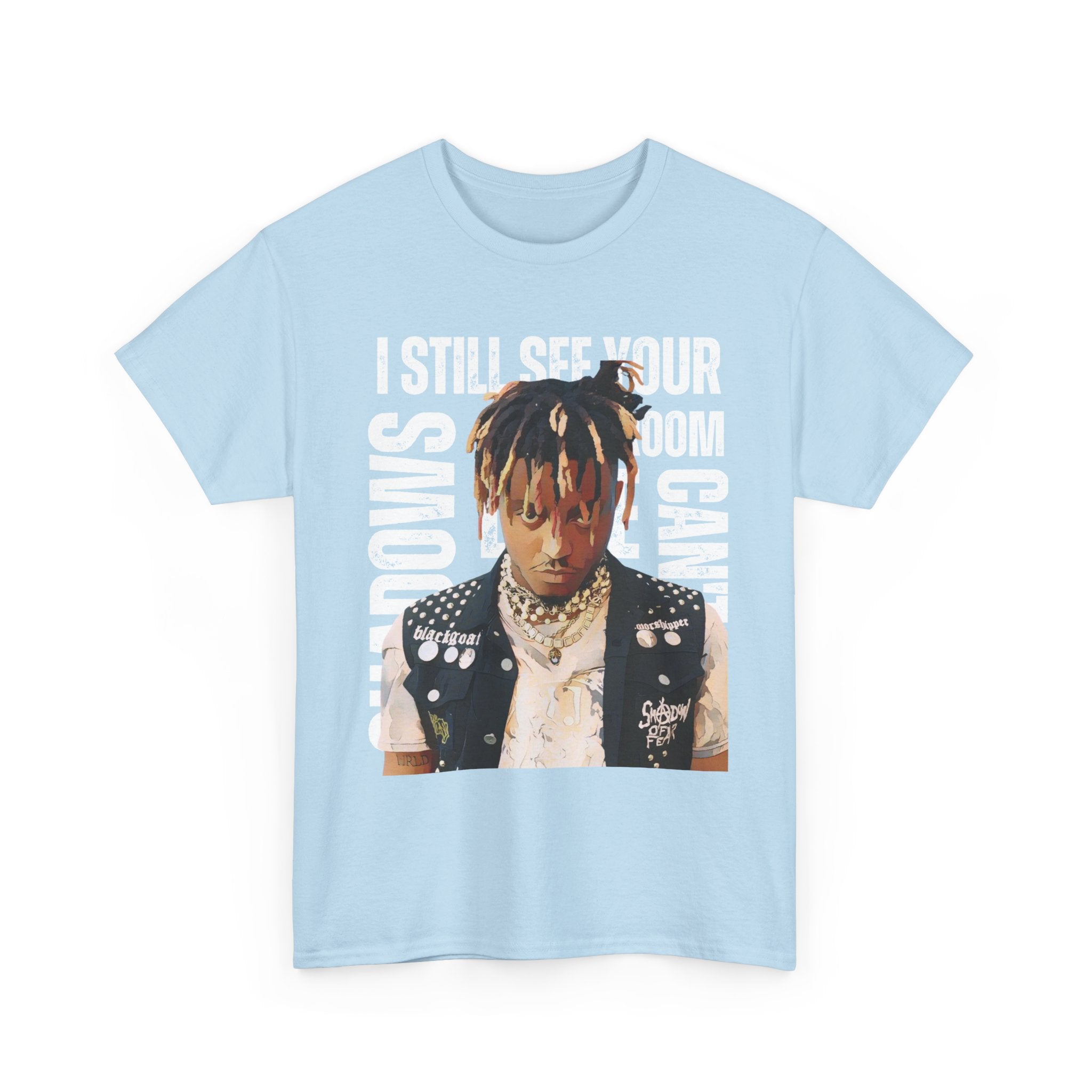 Juice WRLD Cartoon Design Tee — "I Still See Your Shadows in my Room" Graphic Shirt