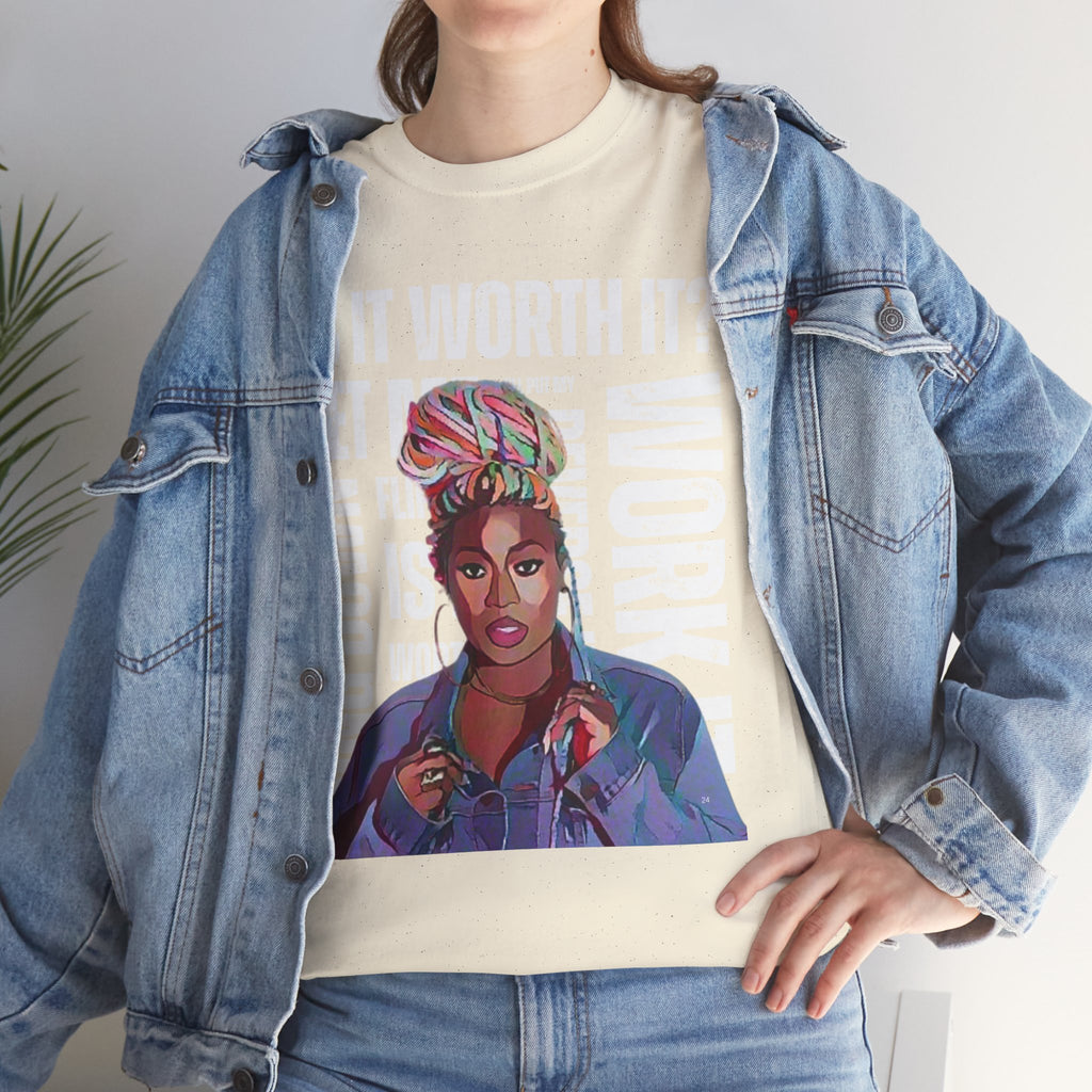 Missy Elliot Graphic Tee — “Is It Worth It? Let me Work It”