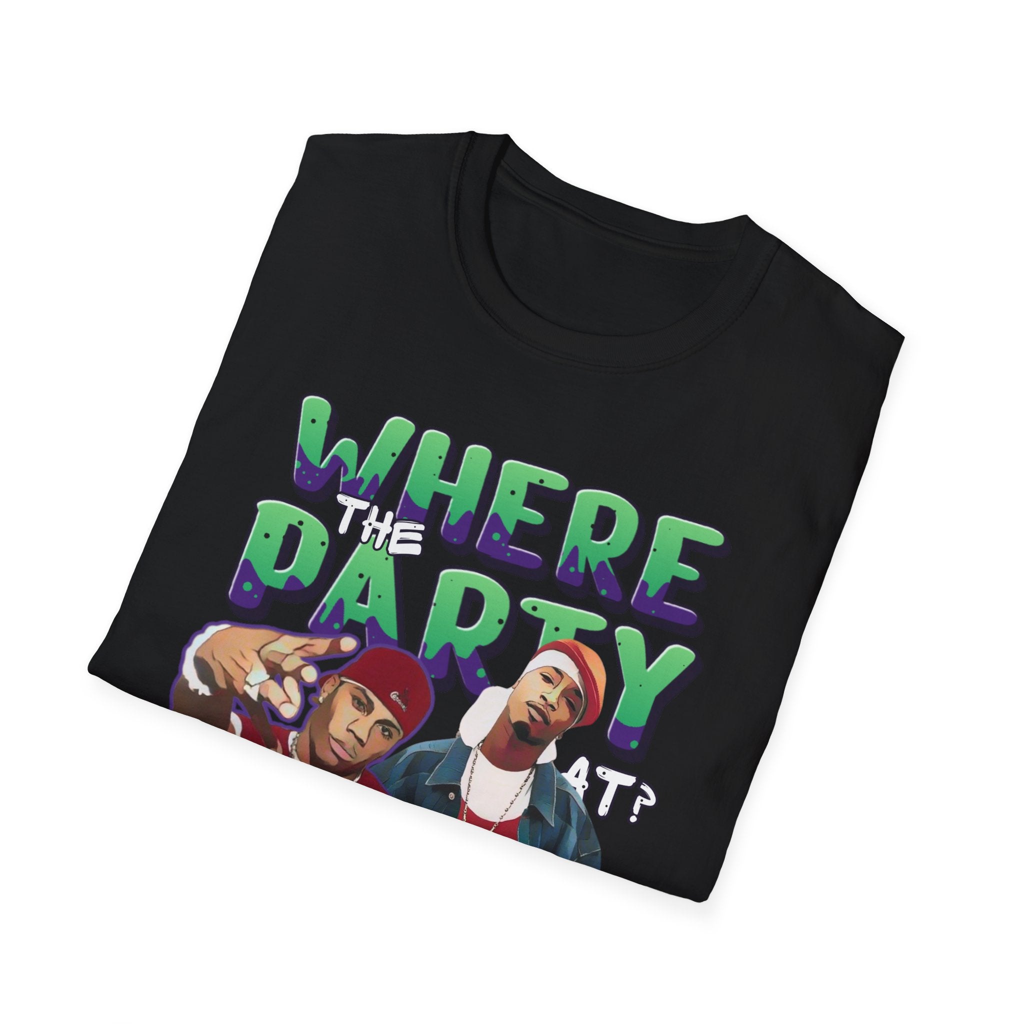 Nelly & Ja Rule Graphic T-Shirt — "Where The Party At?" Retro Hip-Hop Tee