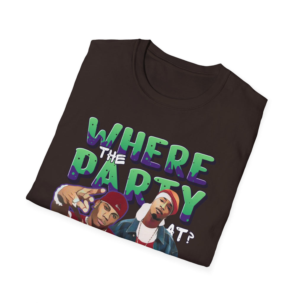 Nelly & Ja Rule Graphic T-Shirt — "Where The Party At?" Retro Hip-Hop Tee