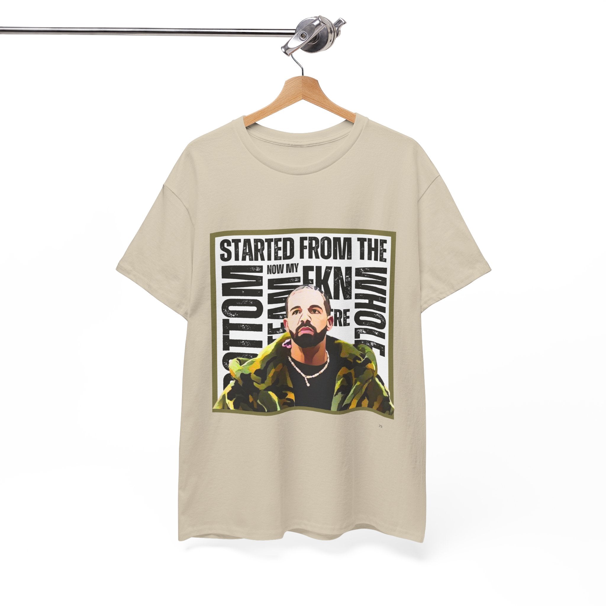 Drake "Started From The Bottom" Graphic Cartoon Tee