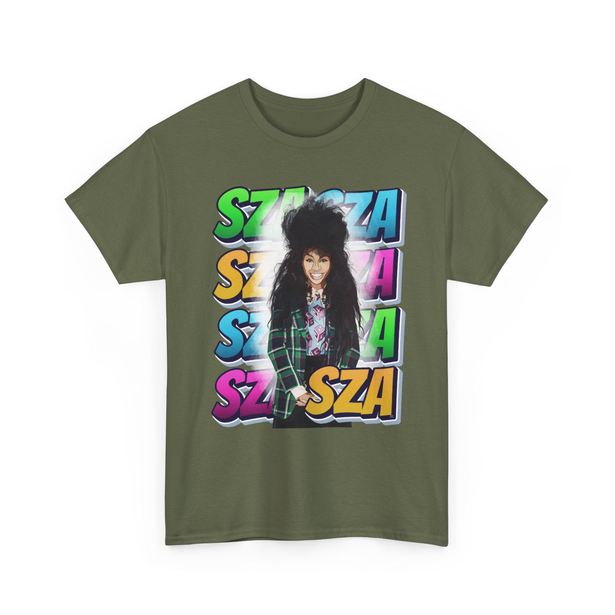 Sza Portrait Graphic Tee — Colorful Retro SZA Fan Shirt