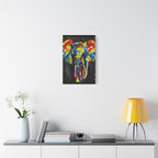Colorful Elephant Canvas Wall Art — Vibrant Abstract Safari Print