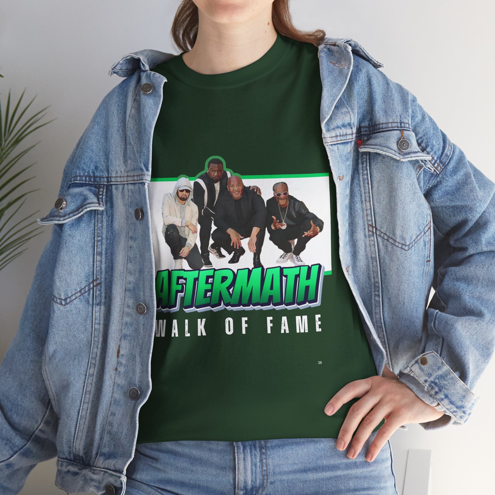 Em, Dre, Snoop, 50 - Unisex Heavy Cotton Tee - "Aftermath" Walk of Fame Graphic Tee