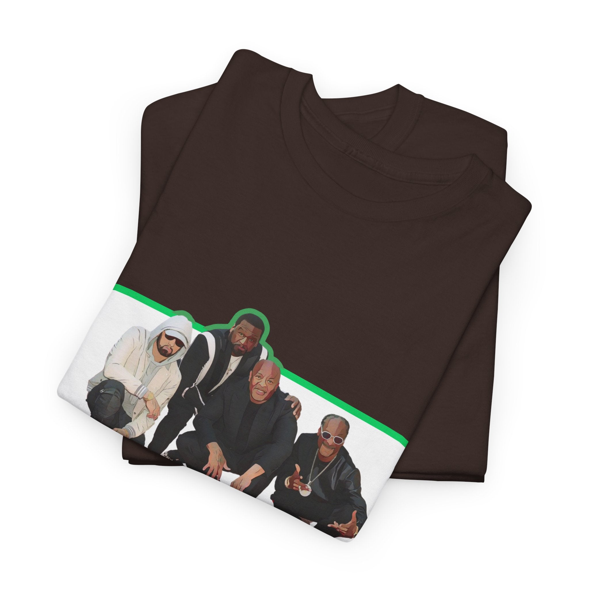 Em, Dre, Snoop, 50 - Unisex Heavy Cotton Tee - "Aftermath" Walk of Fame Graphic Tee