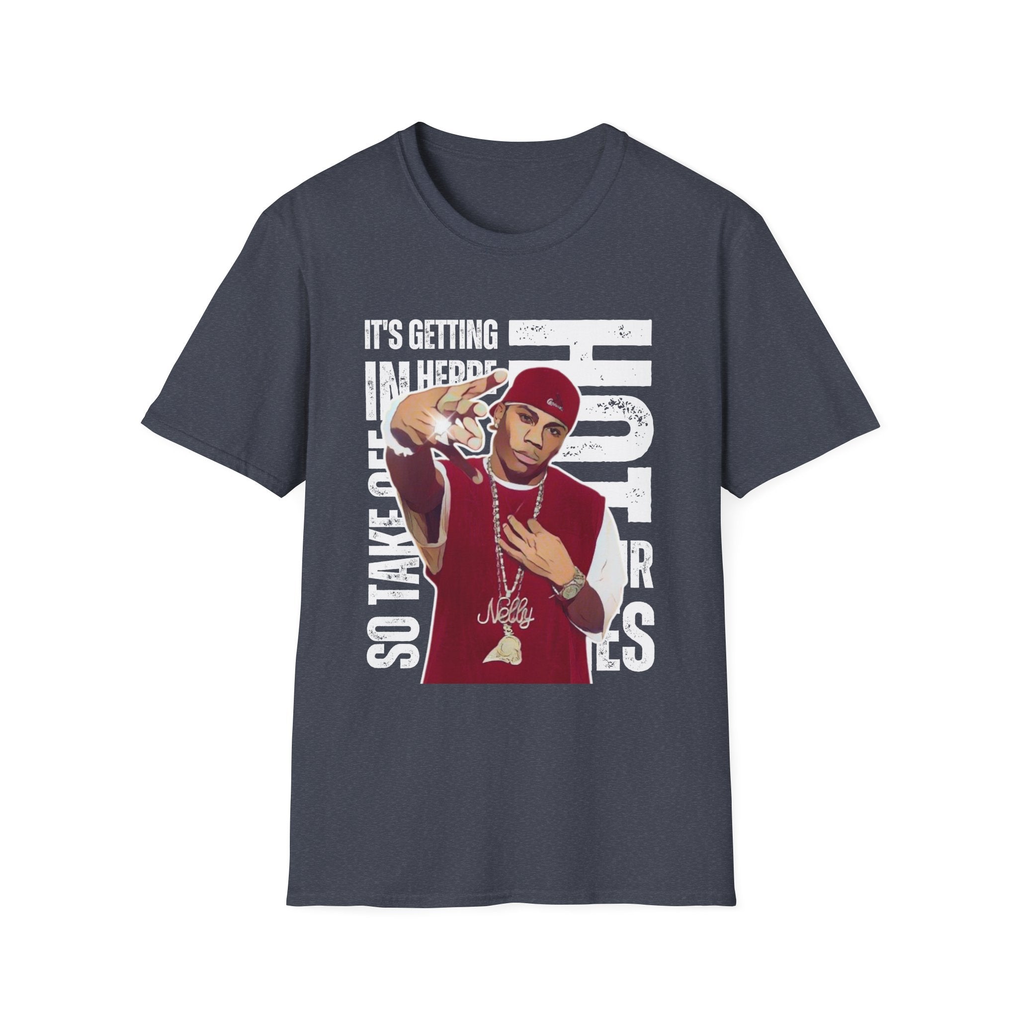 Nelly Hip-Hop Graphic T-Shirt – “It’s Getting Hot In Here” Rap Cartoon GraphicTee