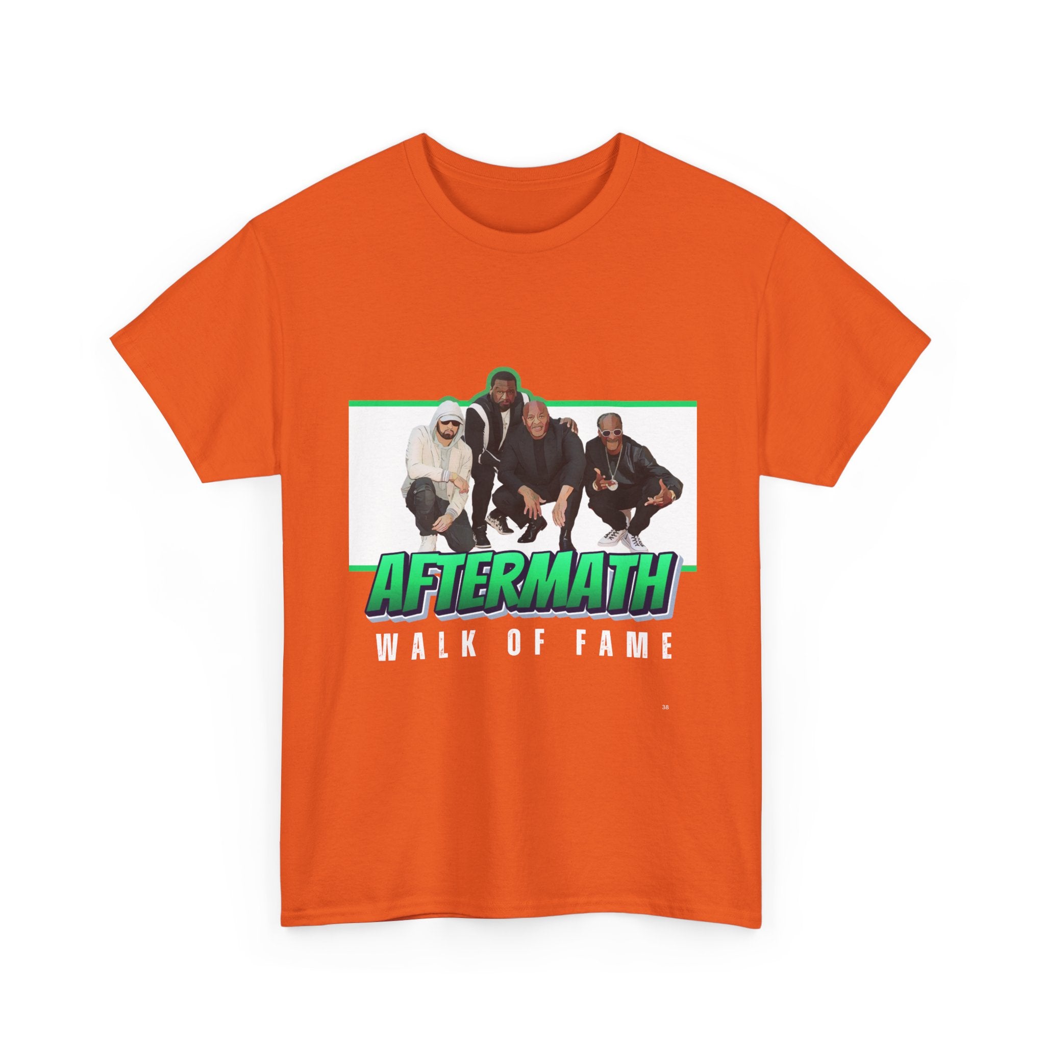 Em, Dre, Snoop, 50 - Unisex Heavy Cotton Tee - "Aftermath" Walk of Fame Graphic Tee