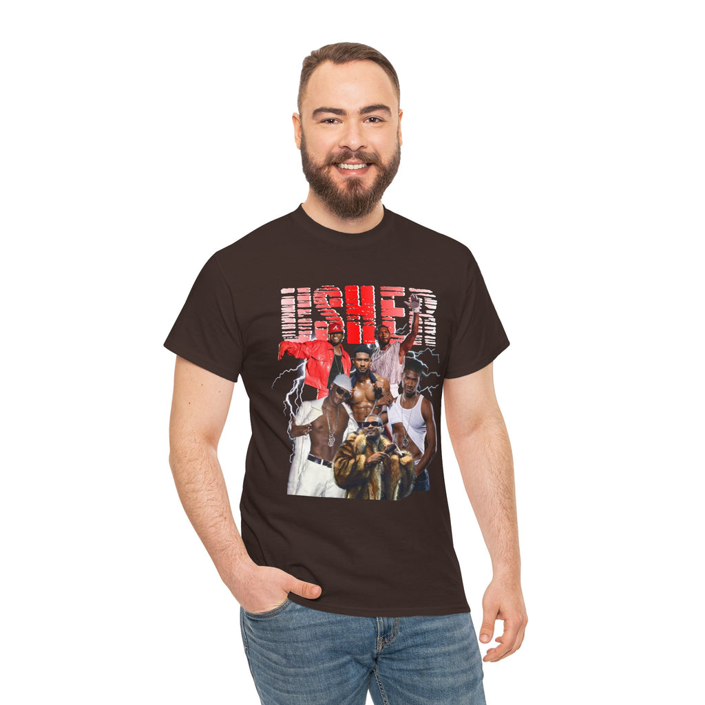 Usher Collage Graphic Tee — Retro R&B Concert Shirt