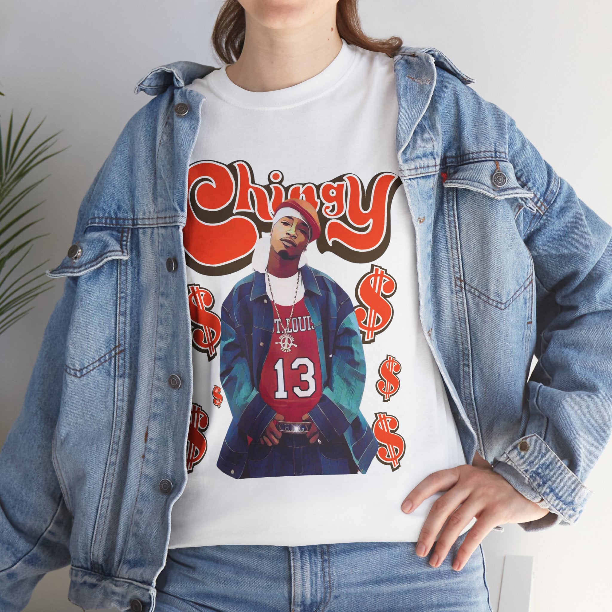 Chingy Retro Rap Tee — "Chingy" Graphic Shirt with Dollar Sign Motif