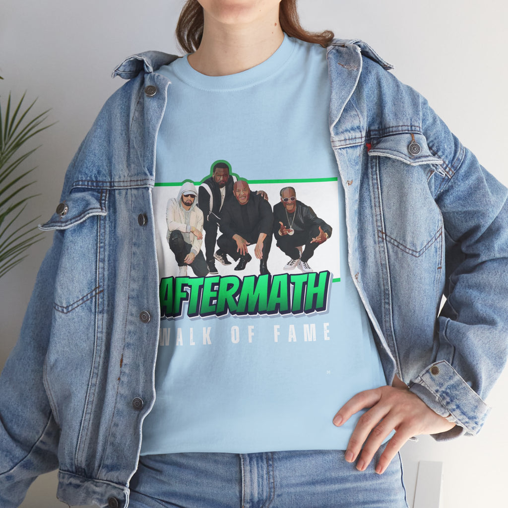 Em, Dre, Snoop, 50 - Unisex Heavy Cotton Tee - "Aftermath" Walk of Fame Graphic Tee
