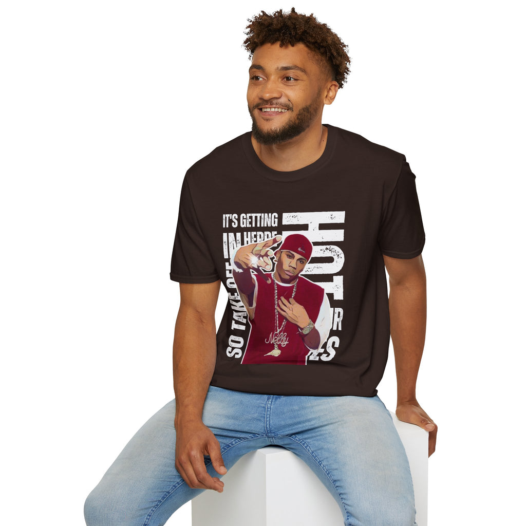 Nelly Hip-Hop Graphic T-Shirt – “It’s Getting Hot In Here” Rap Cartoon GraphicTee