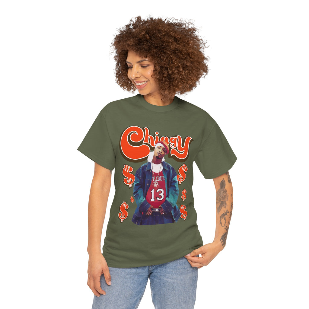 Chingy Retro Rap Tee — "Chingy" Graphic Shirt with Dollar Sign Motif