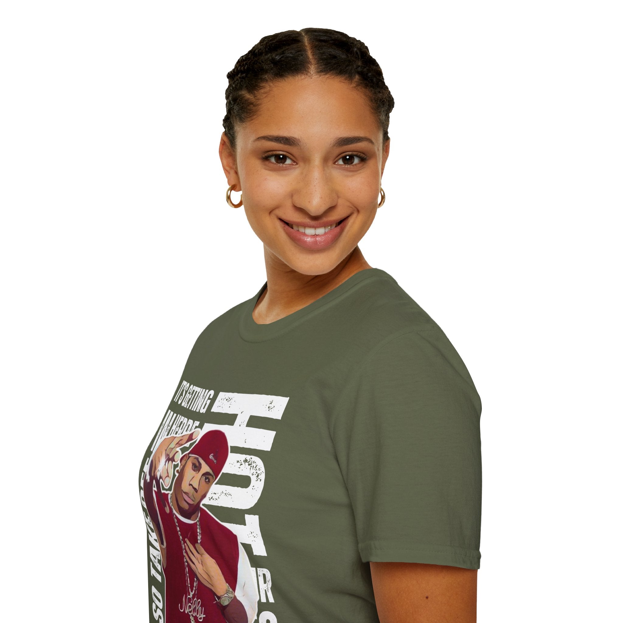 Nelly Hip-Hop Graphic T-Shirt – “It’s Getting Hot In Here” Rap Cartoon GraphicTee