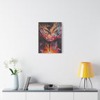 'The Reset'- Floral Ballerina emerging from the flames - Canvas Print — Vibrant Dancer Art on Matte Stretched Canvas