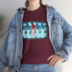 Usher Retro Dance Tee — Glitchy Neon Graphic T-Shirt