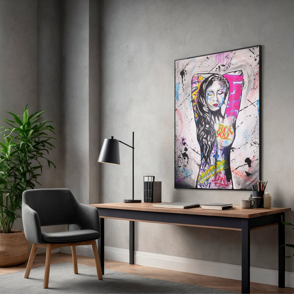 'Unlearnt' - Original Acrylic Painting — Urban Street Art Woman