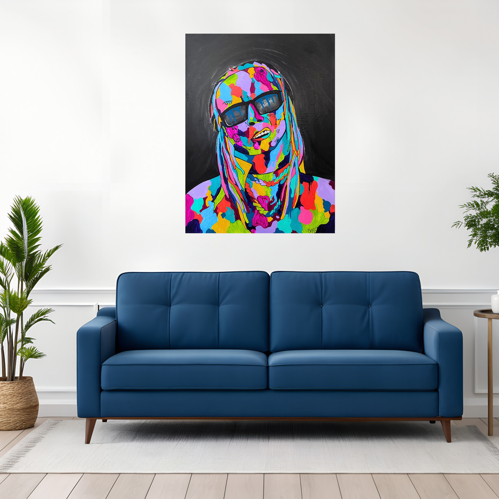 Rap Art - Lil' Wayne Urban Art Original Painting