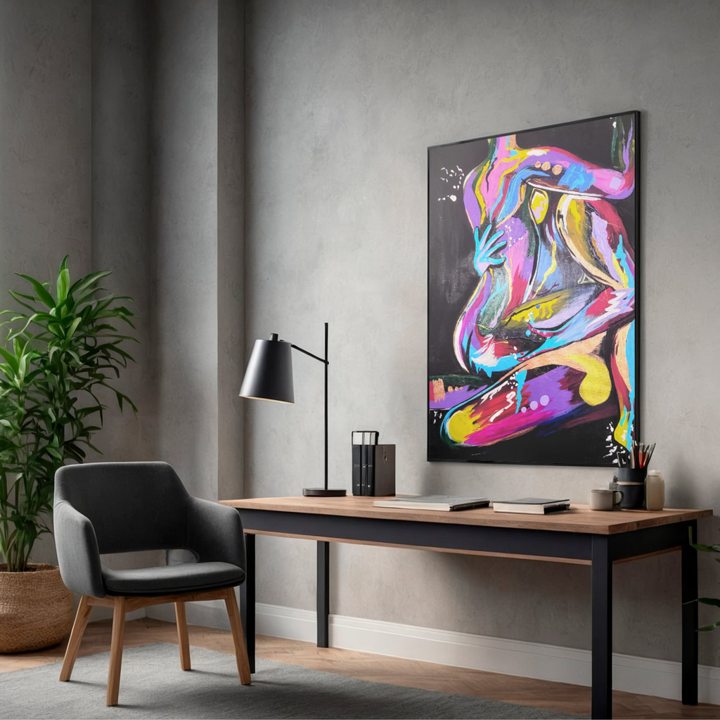 'Last Weekend' - Abstract Colorful Sensual Original Painting
