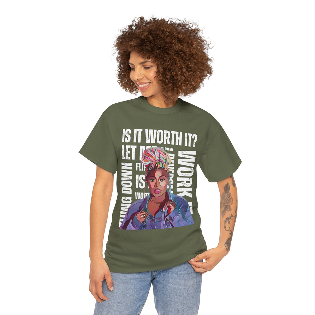 Missy Elliot Graphic Tee — “Is It Worth It? Let me Work It”