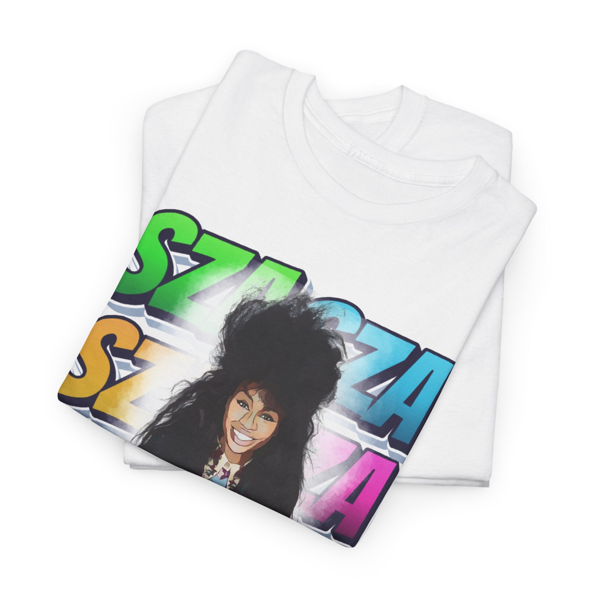Sza Portrait Graphic Tee — Colorful Retro SZA Fan Shirt