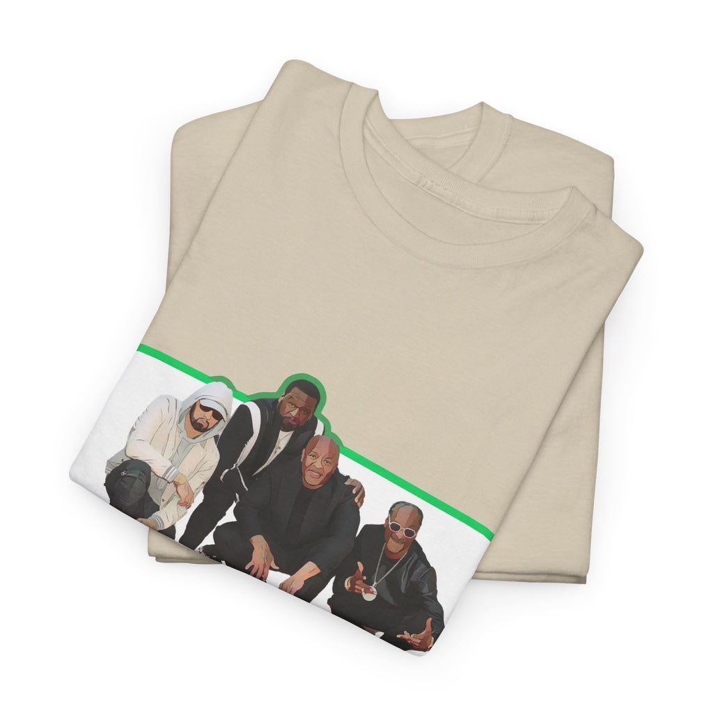 Em, Dre, Snoop, 50 - Unisex Heavy Cotton Tee - "Aftermath" Walk of Fame Graphic Tee