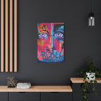 'Rebel'- Hand Painted (Print) Rebel Pop Art Face Matte Stretched Canvas