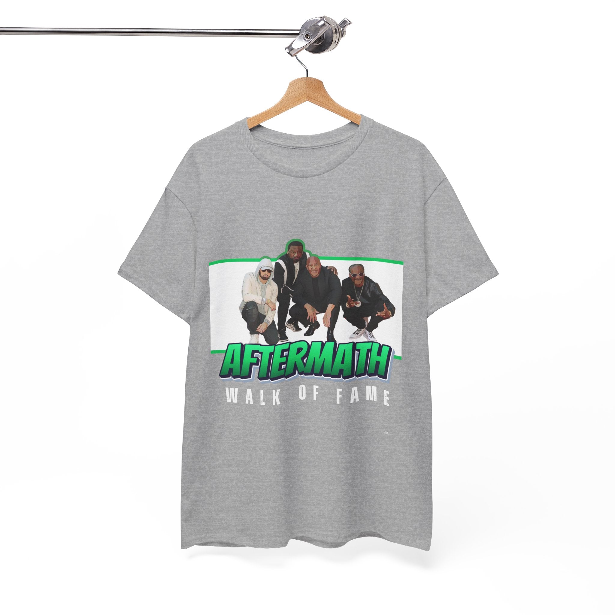 Em, Dre, Snoop, 50 - Unisex Heavy Cotton Tee - "Aftermath" Walk of Fame Graphic Tee