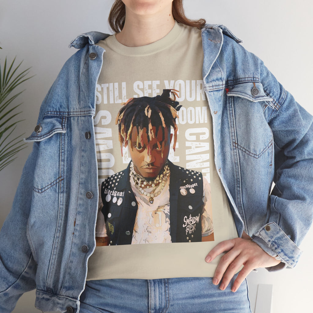 Juice WRLD Cartoon Design Tee — "I Still See Your Shadows in my Room" Graphic Shirt