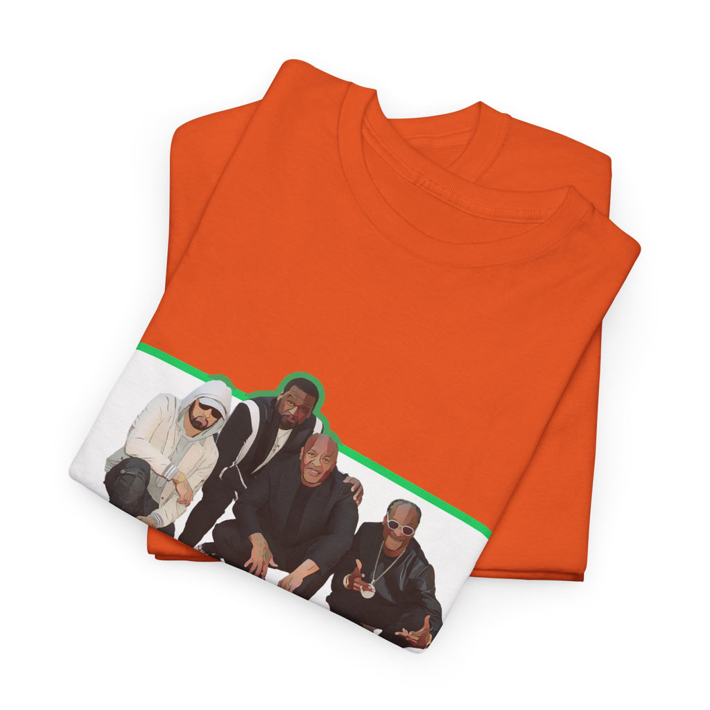 Em, Dre, Snoop, 50 - Unisex Heavy Cotton Tee - "Aftermath" Walk of Fame Graphic Tee