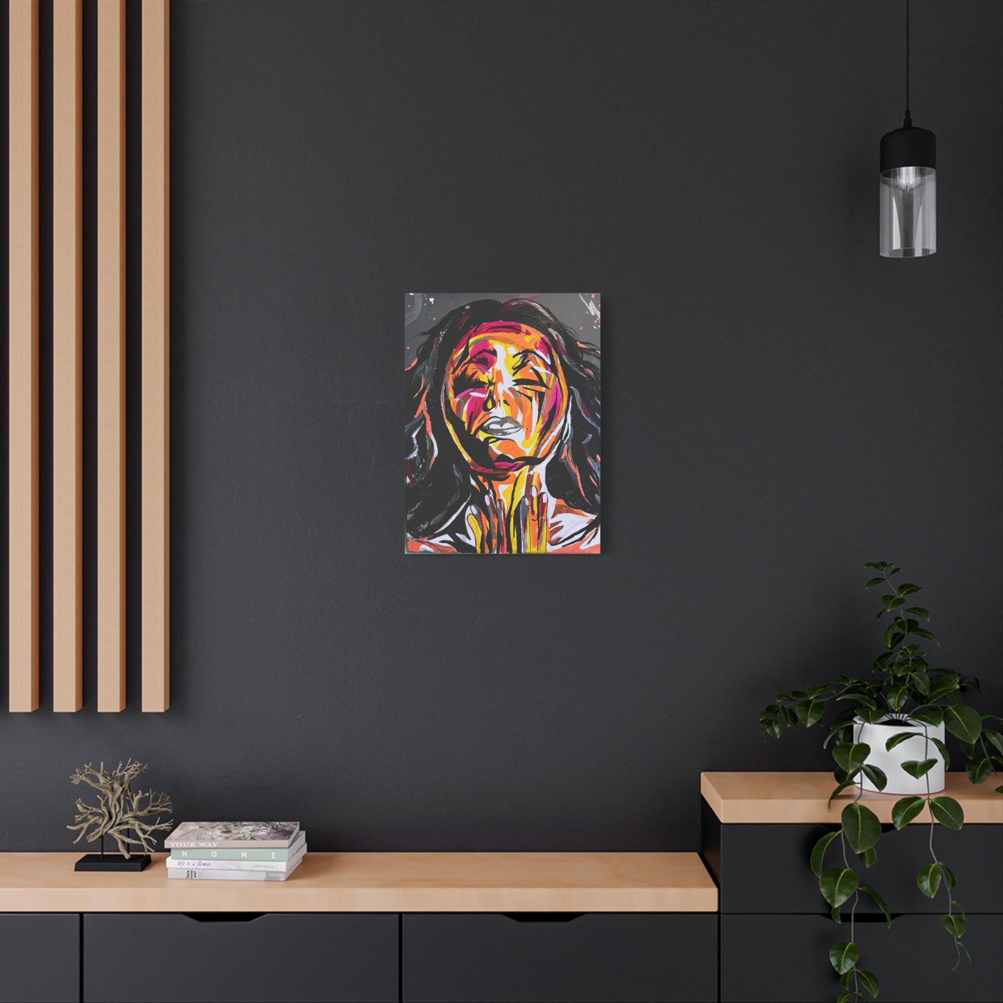 'Unbound' - Abstract Colorful Woman Portrait Canvas - Modern Expressionist Wall Art