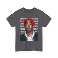 Pac Graphic Photo Tee with Keep Your Head Up Lyrics Text