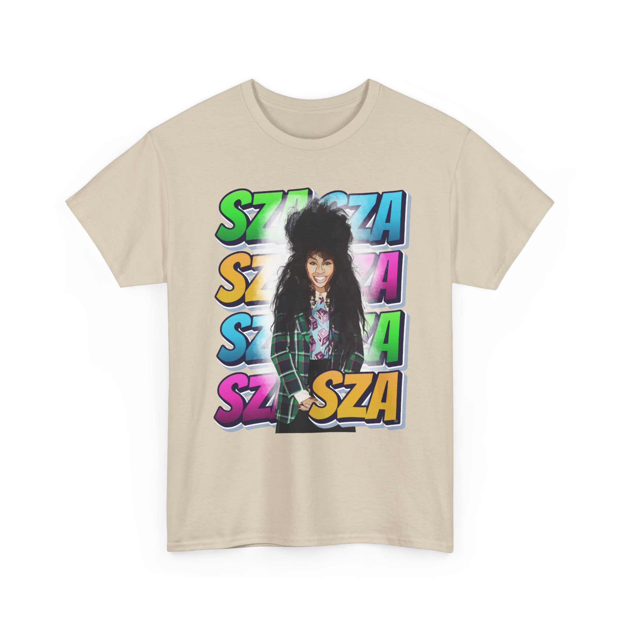 Sza Portrait Graphic Tee — Colorful Retro SZA Fan Shirt