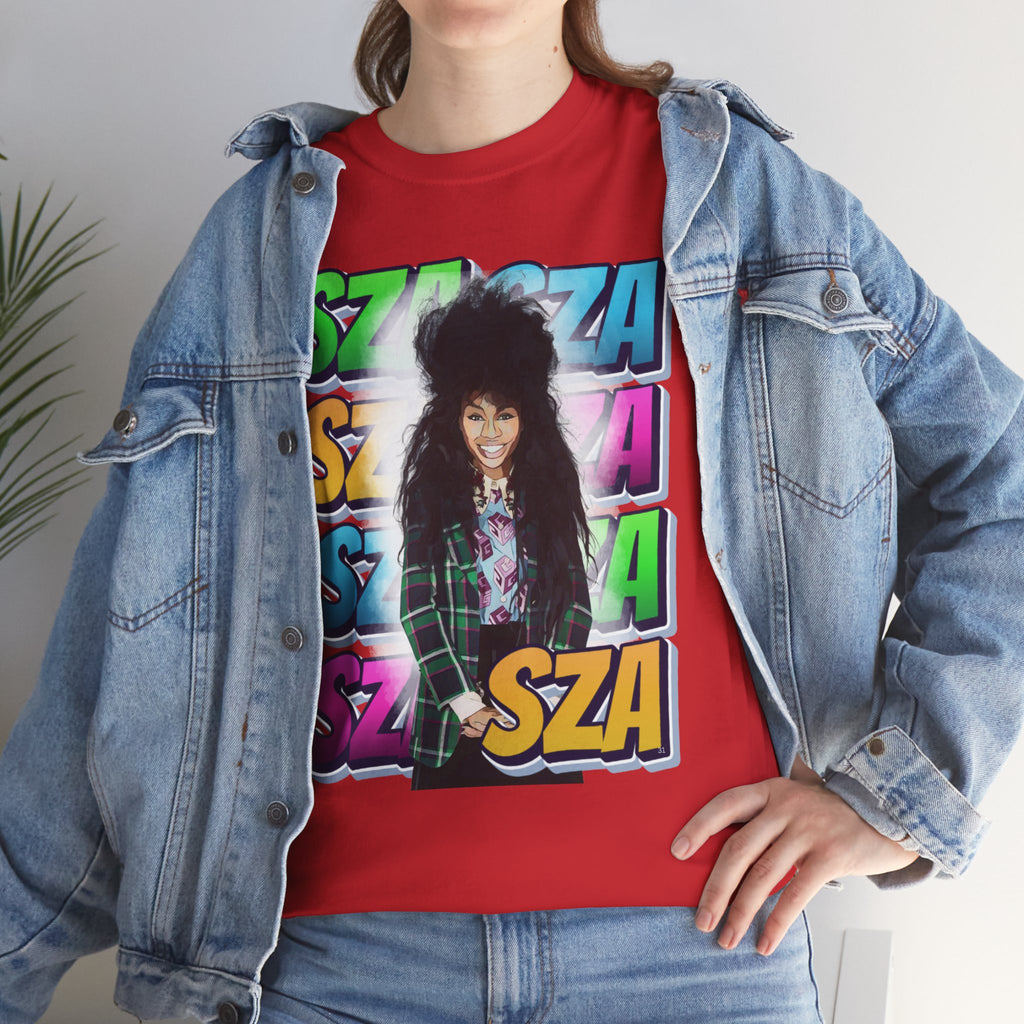 Sza Portrait Graphic Tee — Colorful Retro SZA Fan Shirt
