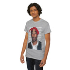 Pac Graphic Photo Tee with Keep Your Head Up Lyrics Text