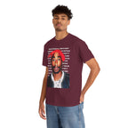 Pac Cartoon Graphic Tee with Changes Lyrics Text — Retro Streetwear T-Shirt