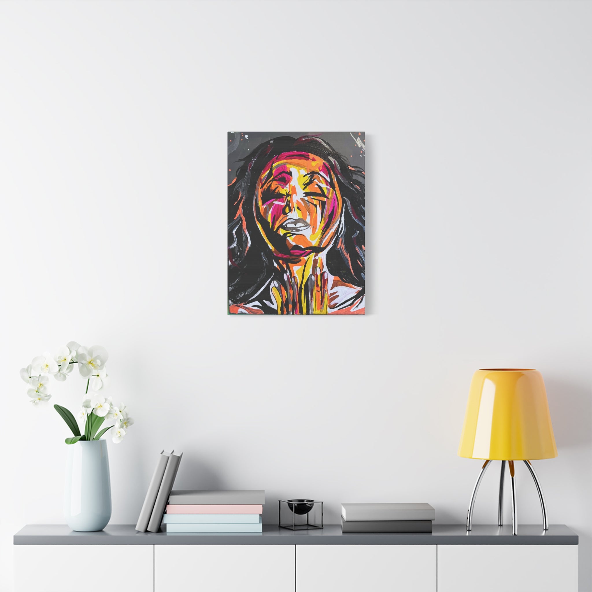 'Unbound' - Abstract Colorful Woman Portrait Canvas - Modern Expressionist Wall Art