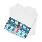 Usher Retro Dance Tee — Glitchy Neon Graphic T-Shirt