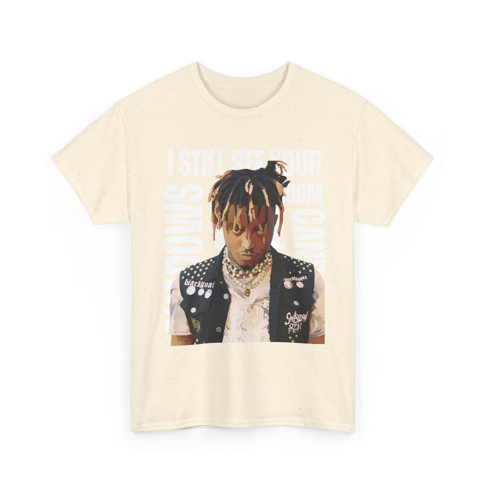 Juice WRLD Cartoon Design Tee — "I Still See Your Shadows in my Room" Graphic Shirt