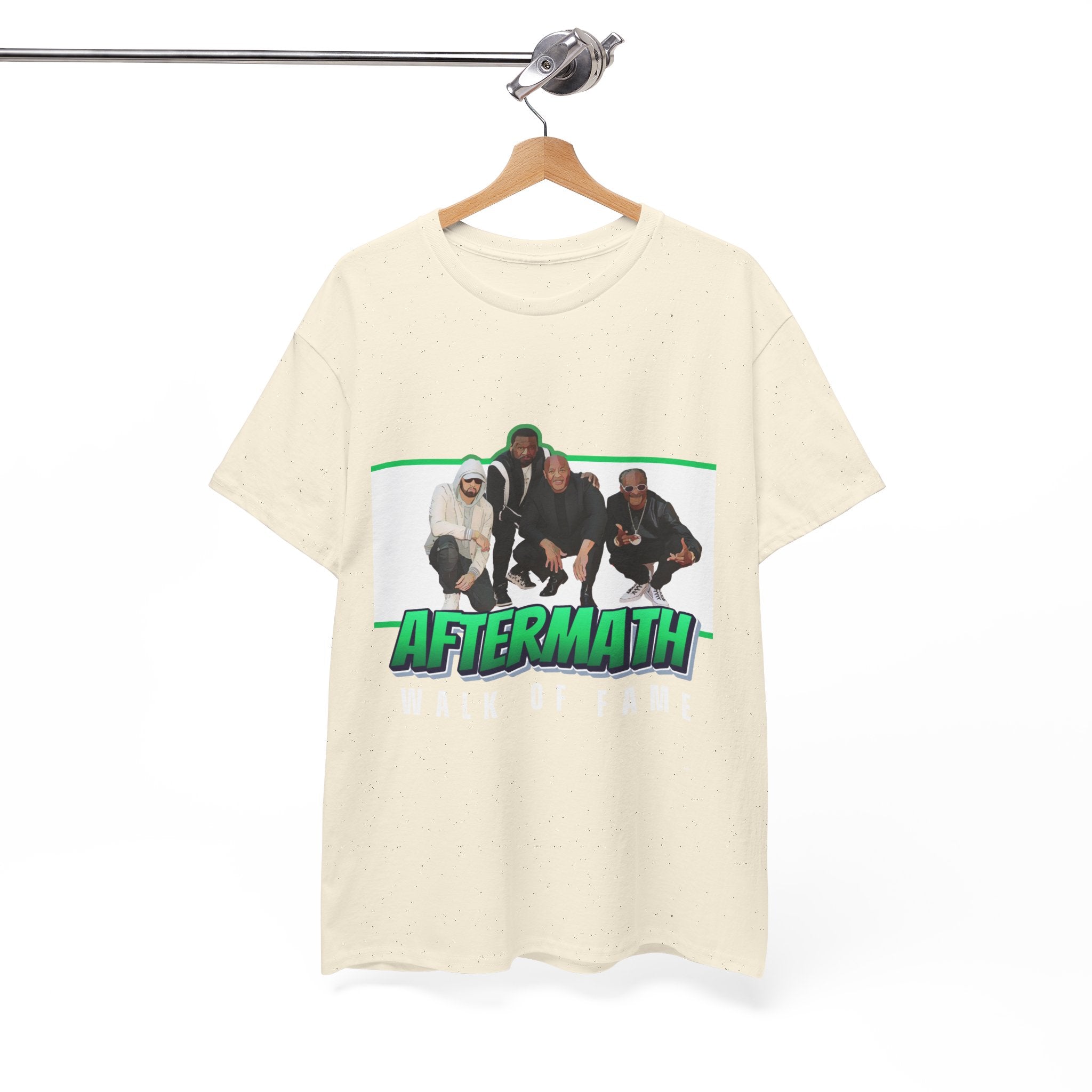 Em, Dre, Snoop, 50 - Unisex Heavy Cotton Tee - "Aftermath" Walk of Fame Graphic Tee