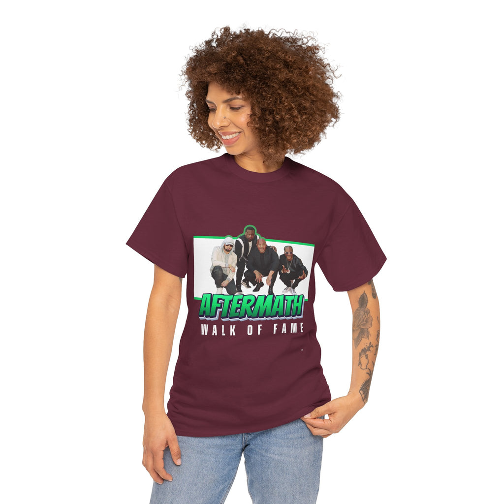 Em, Dre, Snoop, 50 - Unisex Heavy Cotton Tee - "Aftermath" Walk of Fame Graphic Tee