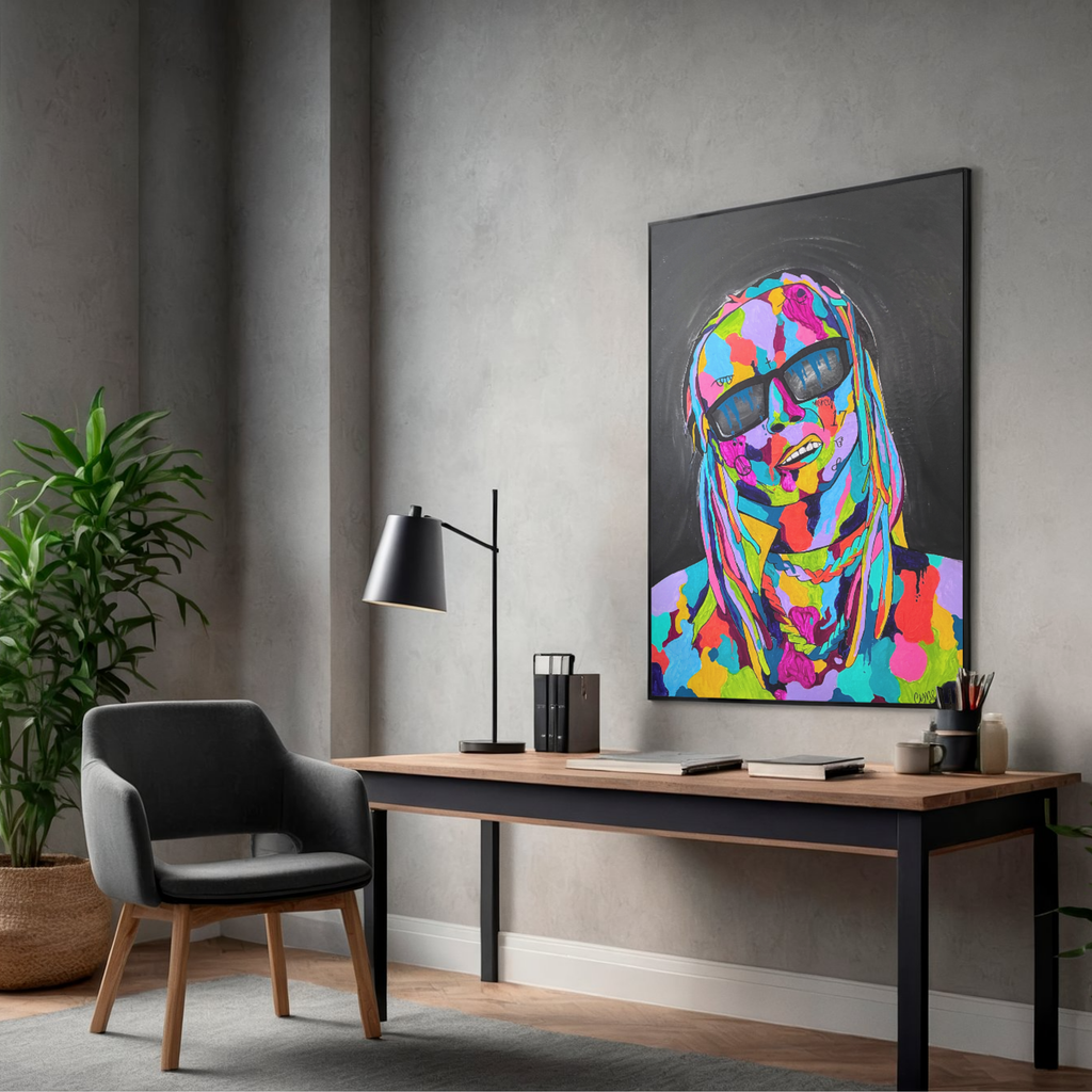 Rap Art - Lil' Wayne Urban Art Original Painting