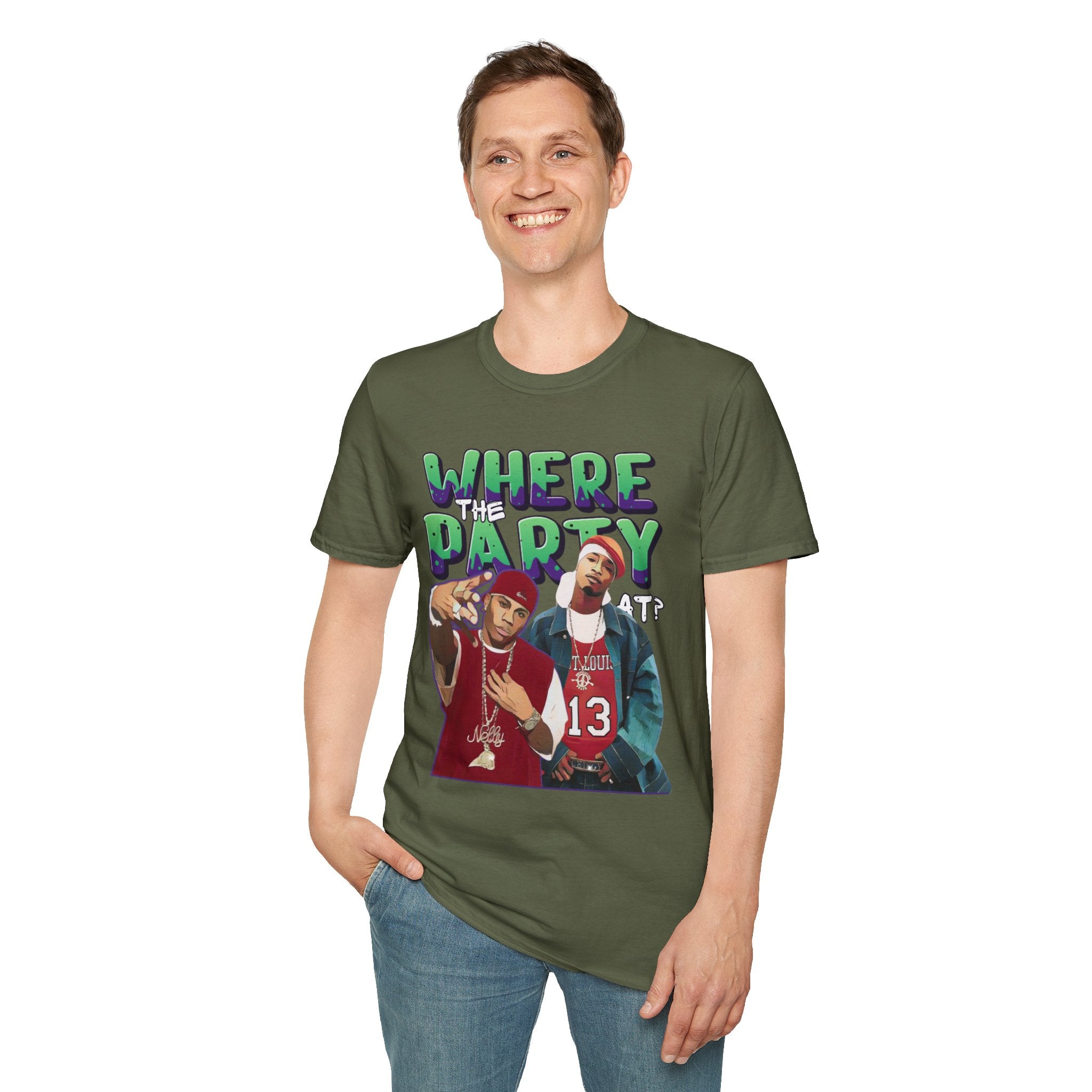 Nelly & Ja Rule Graphic T-Shirt — "Where The Party At?" Retro Hip-Hop Tee