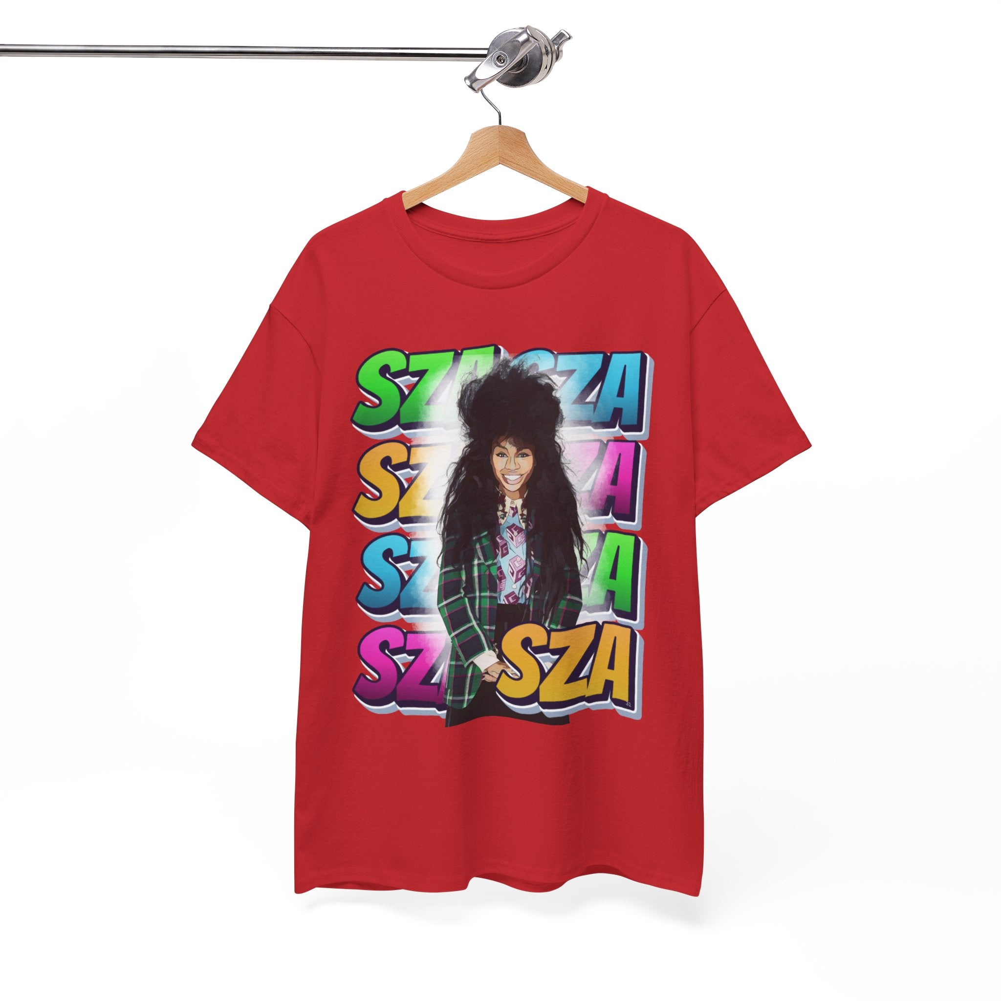 Sza Portrait Graphic Tee — Colorful Retro SZA Fan Shirt