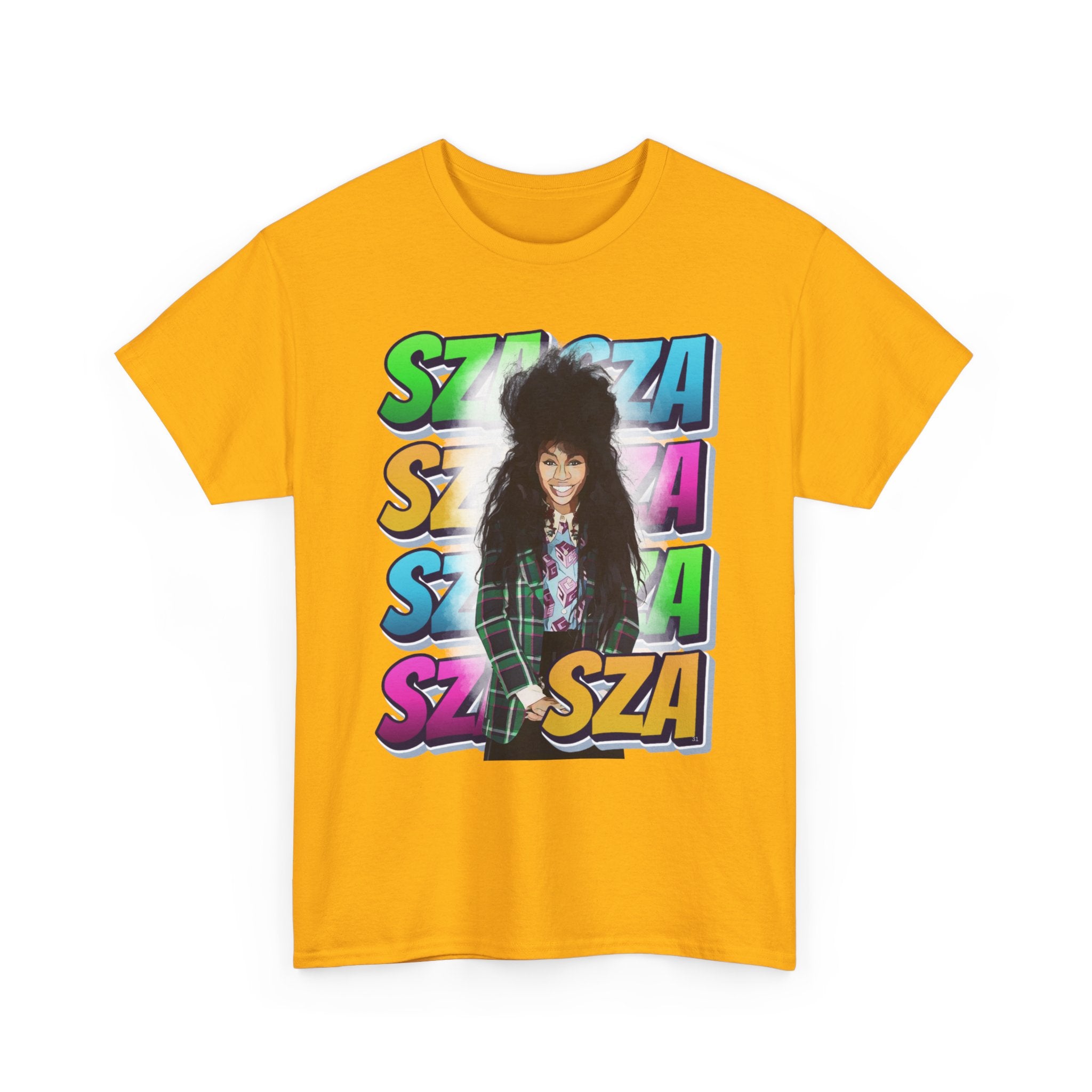 Sza Portrait Graphic Tee — Colorful Retro SZA Fan Shirt