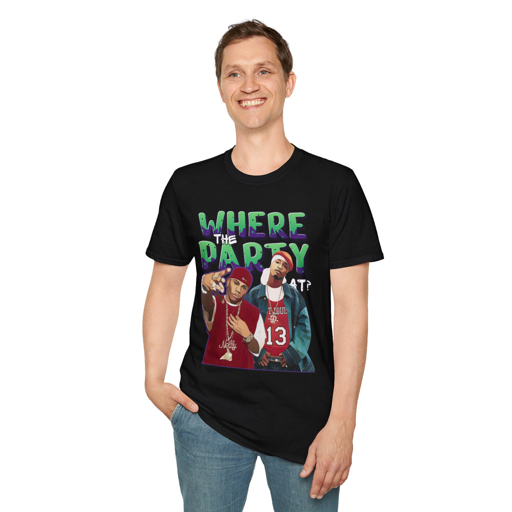 Nelly & Ja Rule Graphic T-Shirt — "Where The Party At?" Retro Hip-Hop Tee