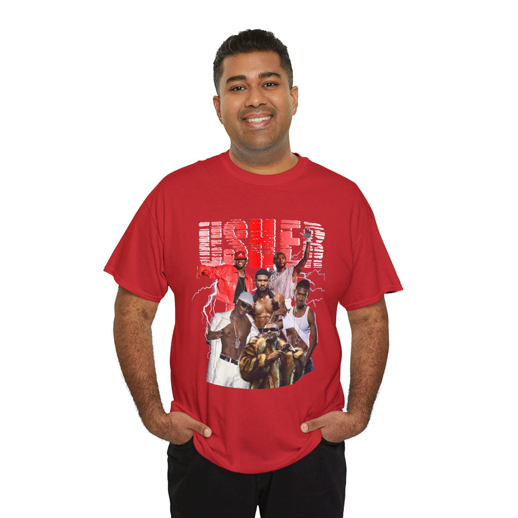 Usher Collage Graphic Tee — Retro R&B Concert Shirt