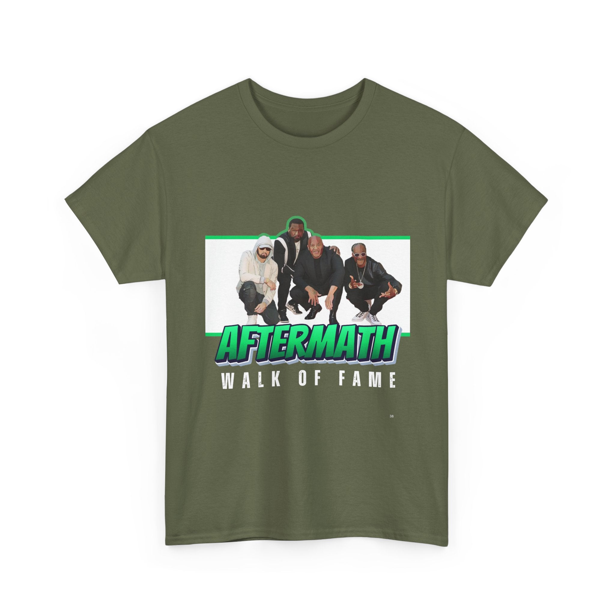 Em, Dre, Snoop, 50 - Unisex Heavy Cotton Tee - "Aftermath" Walk of Fame Graphic Tee